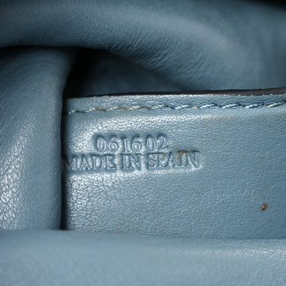 Loewe Goatskin Embossed Avenue Shoulder Bag Blue 6 of 9
