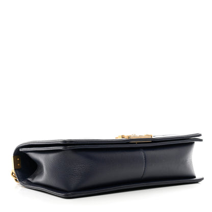 Chanel Caviar Quilted New Medium Boy Flap Dark Navy Blue 4 of 12
