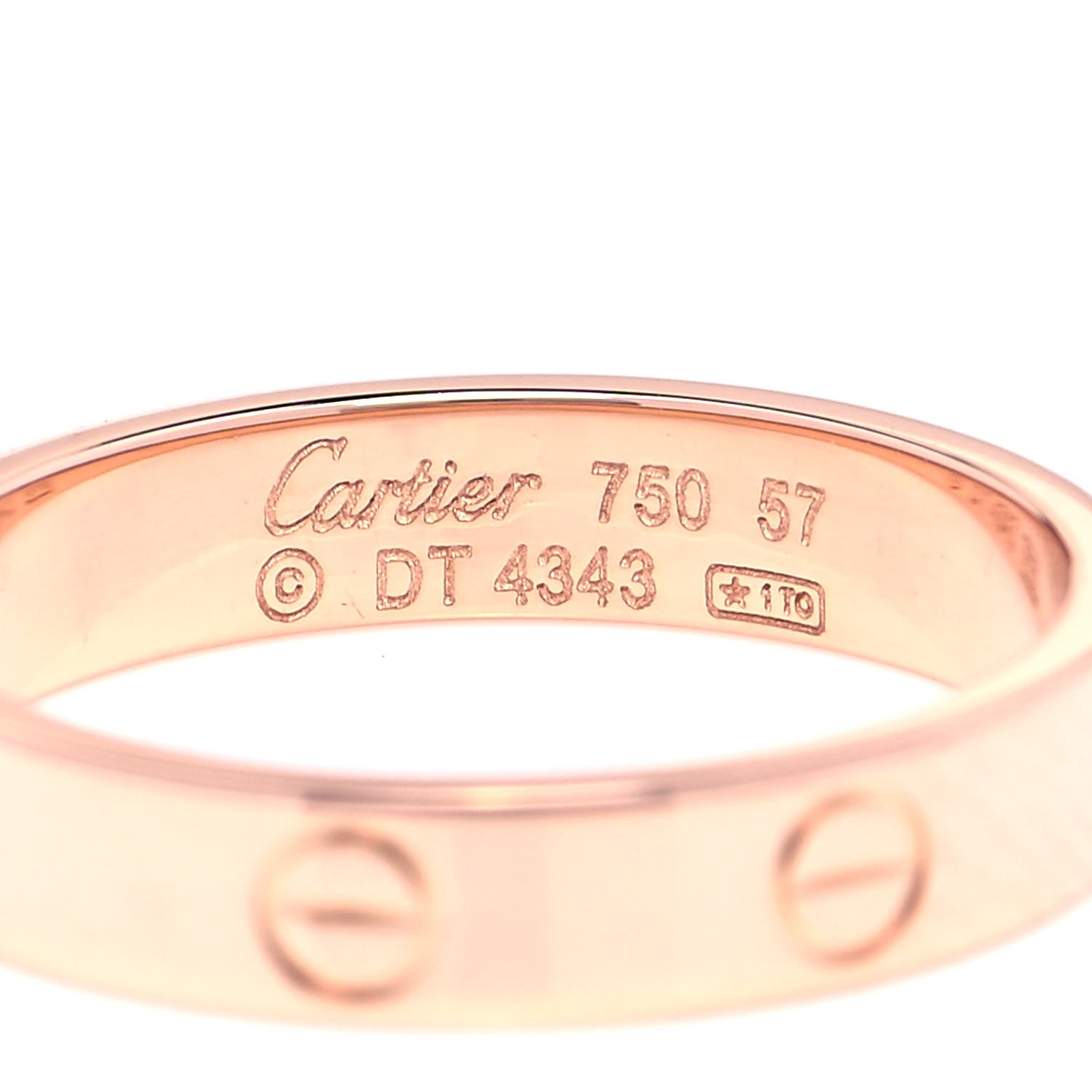 Cartier 18K Pink Gold 4mm LOVE Wedding Band Ring 57 8 4 of 5