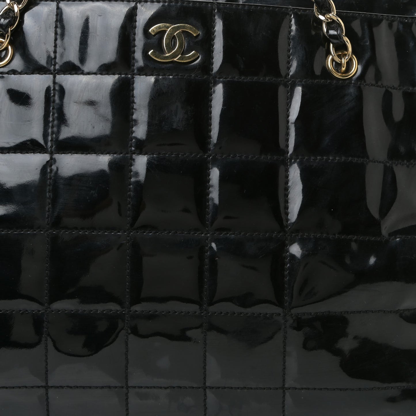 Patent Chocolate Bar CC Tote Black