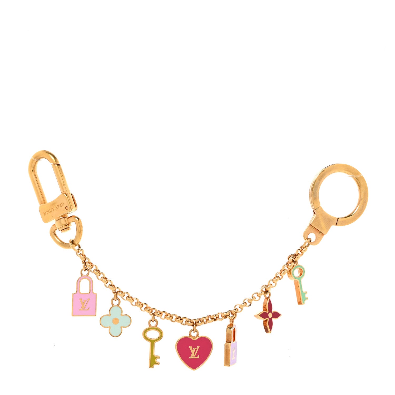 Louis Vuitton Enamel Pretty Charms Key Chain Holder Bag Charm Multicolor 1 of 4
