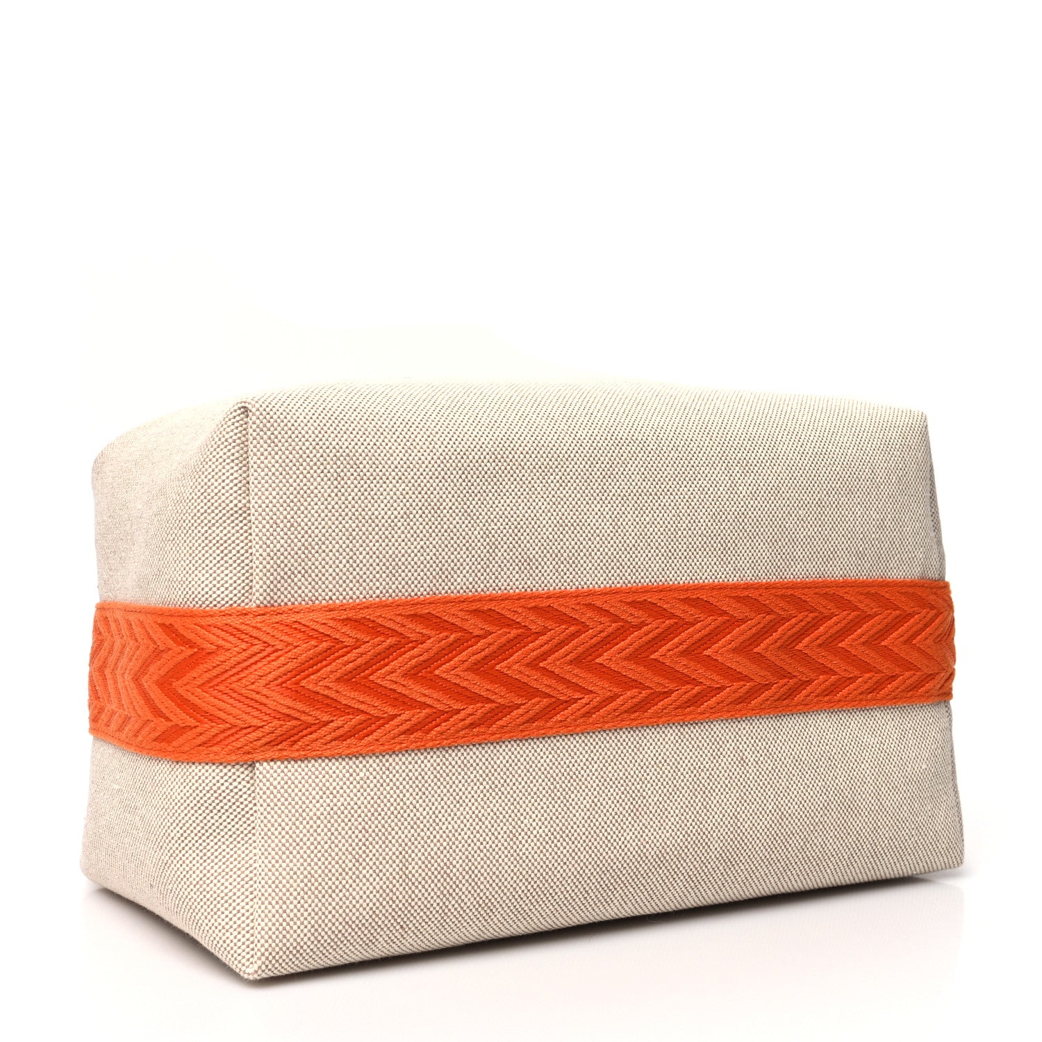 Hermes Canvas Large Bride-A-Brac Pouch Natural Orange 4 of 11
