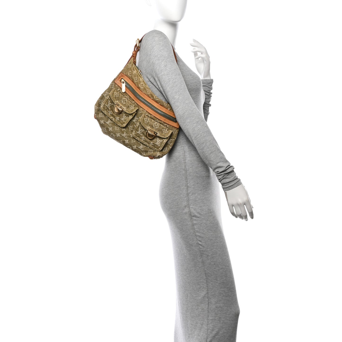 Monogram Denim Baggy PM Lichen