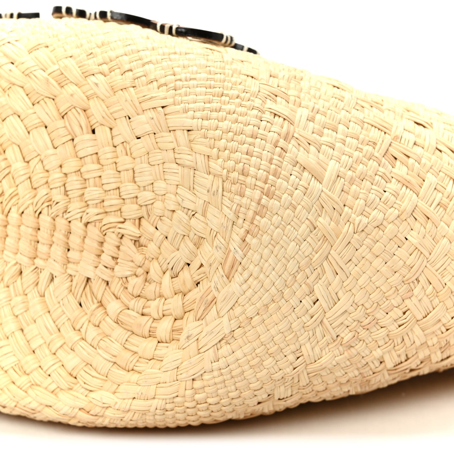 Calfskin Raffia Paulas Ibiza Small Anagram Basket Tote Bag Natural Tan Natural Tan