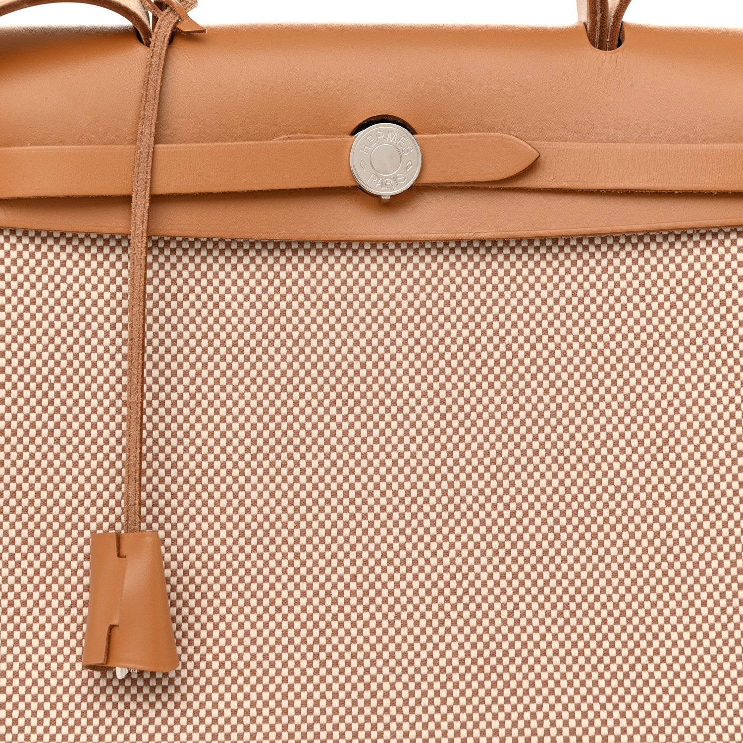 Hermes Vache Hunter Criss Viking Herbag Zip Retourne 31 PM Ecru Beige Naturel 9 of 11