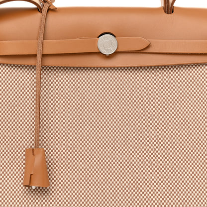 Hermes Vache Hunter Criss Viking Herbag Zip Retourne 31 PM Ecru Beige Naturel 9 of 11