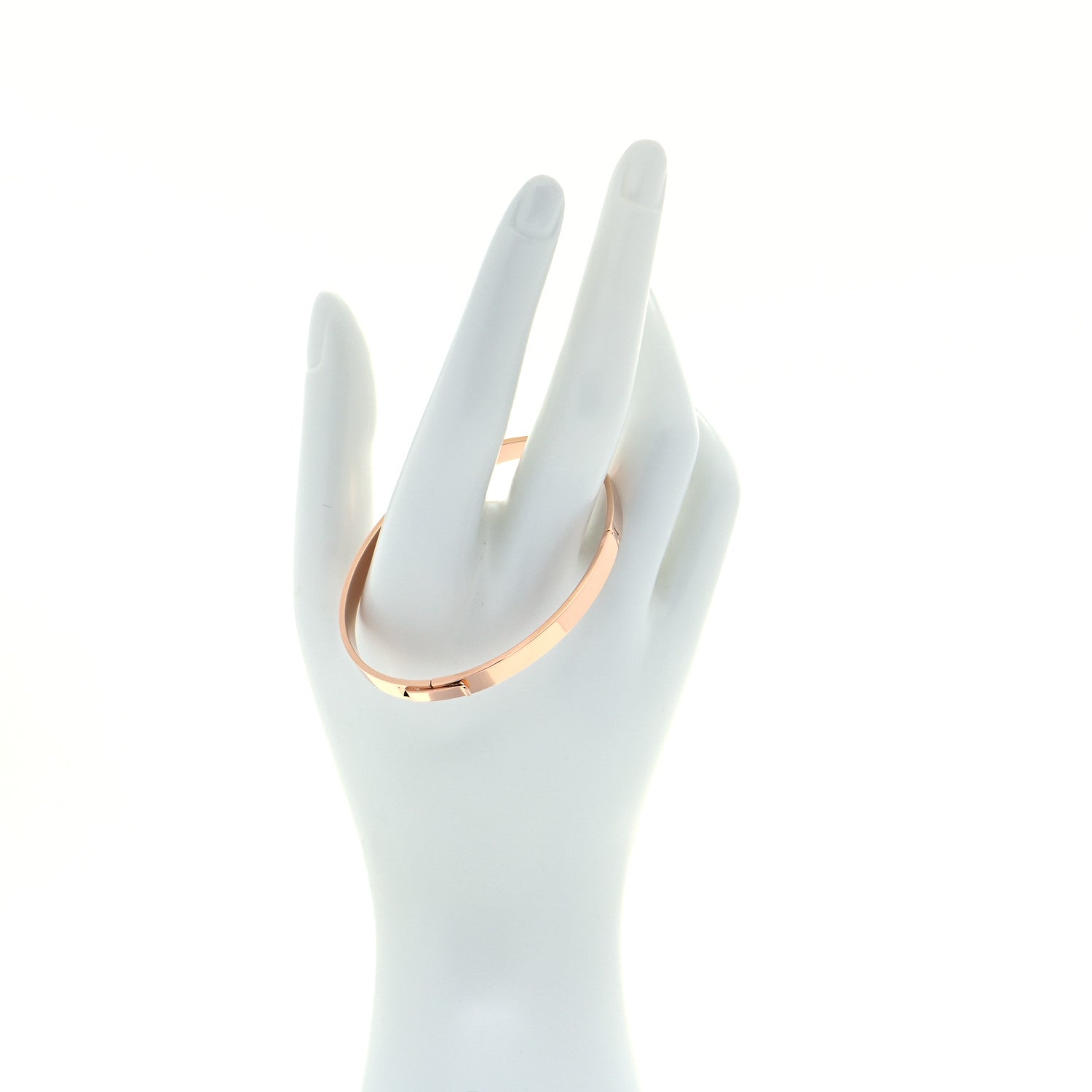 Hermes 18K Rose Gold Diamond PM H D'Ancre Bracelet ST 2 of 6