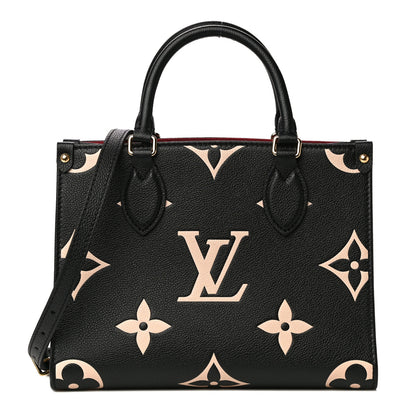 Louis Vuitton Empreinte Monogram Giant Onthego PM Black Beige 1 of 9