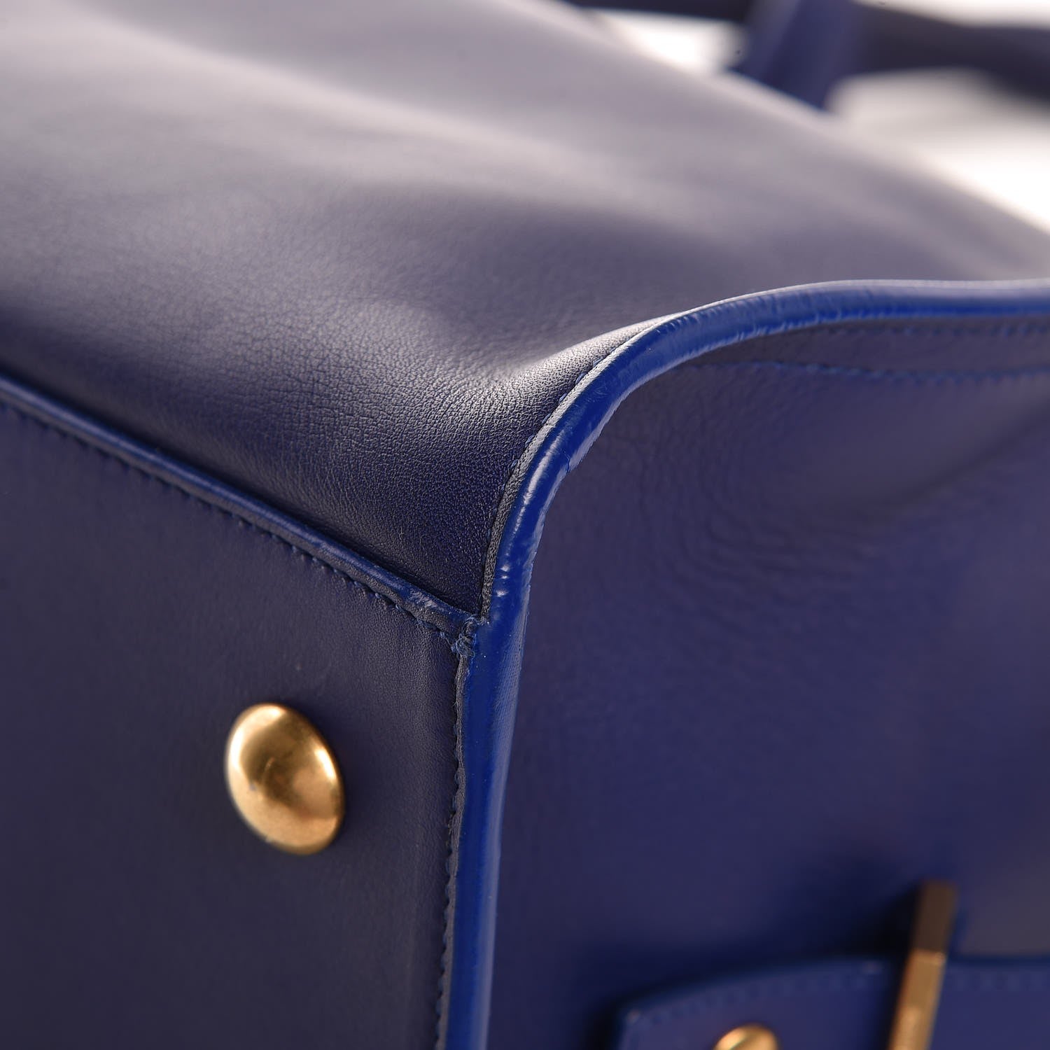 Saint Laurent Calfskin Medium Classic Y Cabas Navy 9 of 12