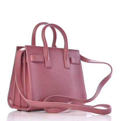 Saint Laurent Calfskin Nano Sac De Jour Rose Dark 3 of 17