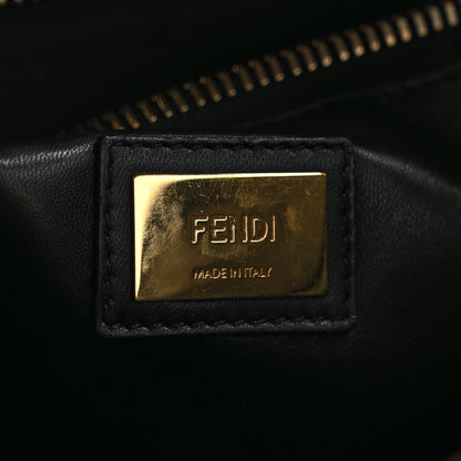 Fendi Vitello Seta Shiny Nappa Large Peekaboo Iconic Satchel Black 6 of 10