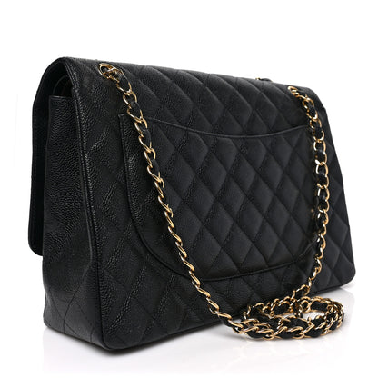Chanel Caviar Quilted Maxi Double Flap Black 3 of 8