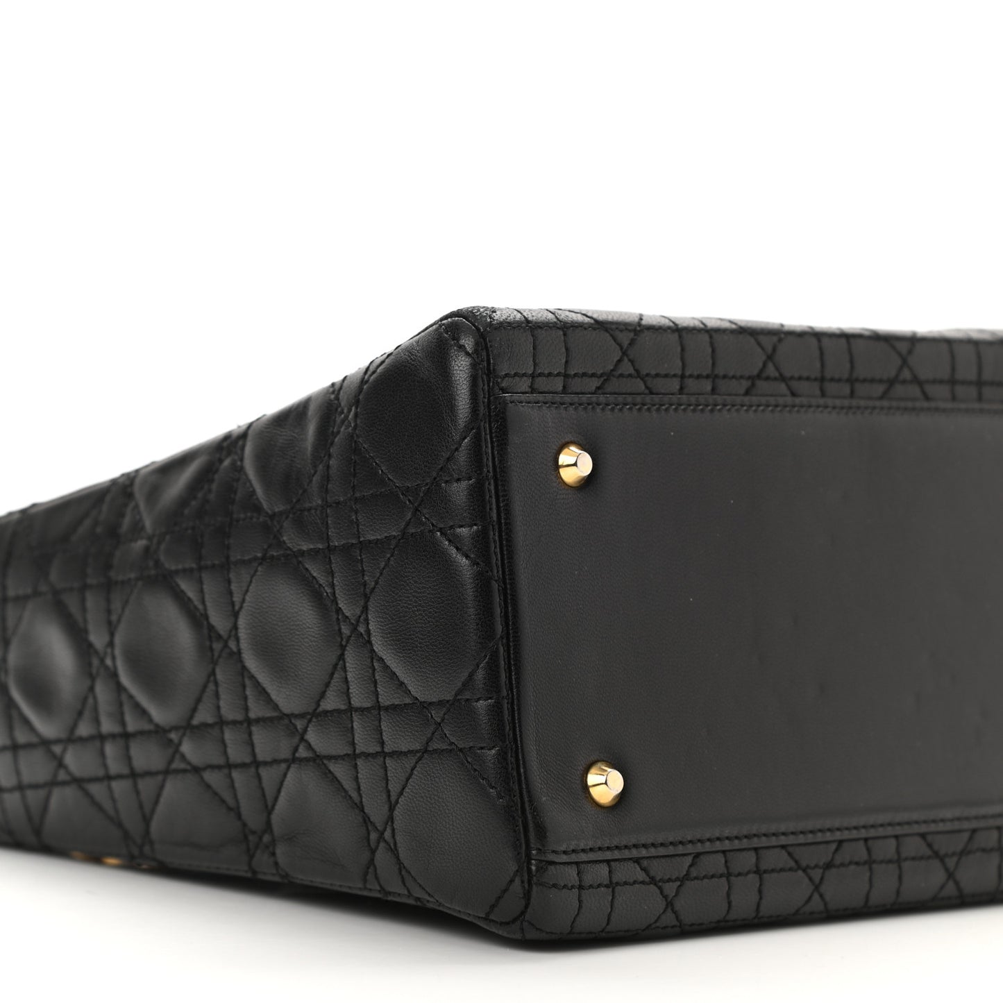 Lambskin Cannage Medium Lady Dior Black