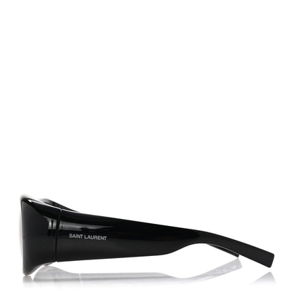Saint Laurent Acetate Oval Sunglasses SL736 Black 3 of 7
