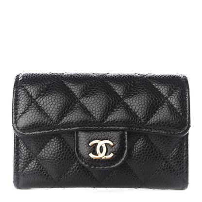 Chanel Caviar Quilted Flap Card Holder Black 1 of 8