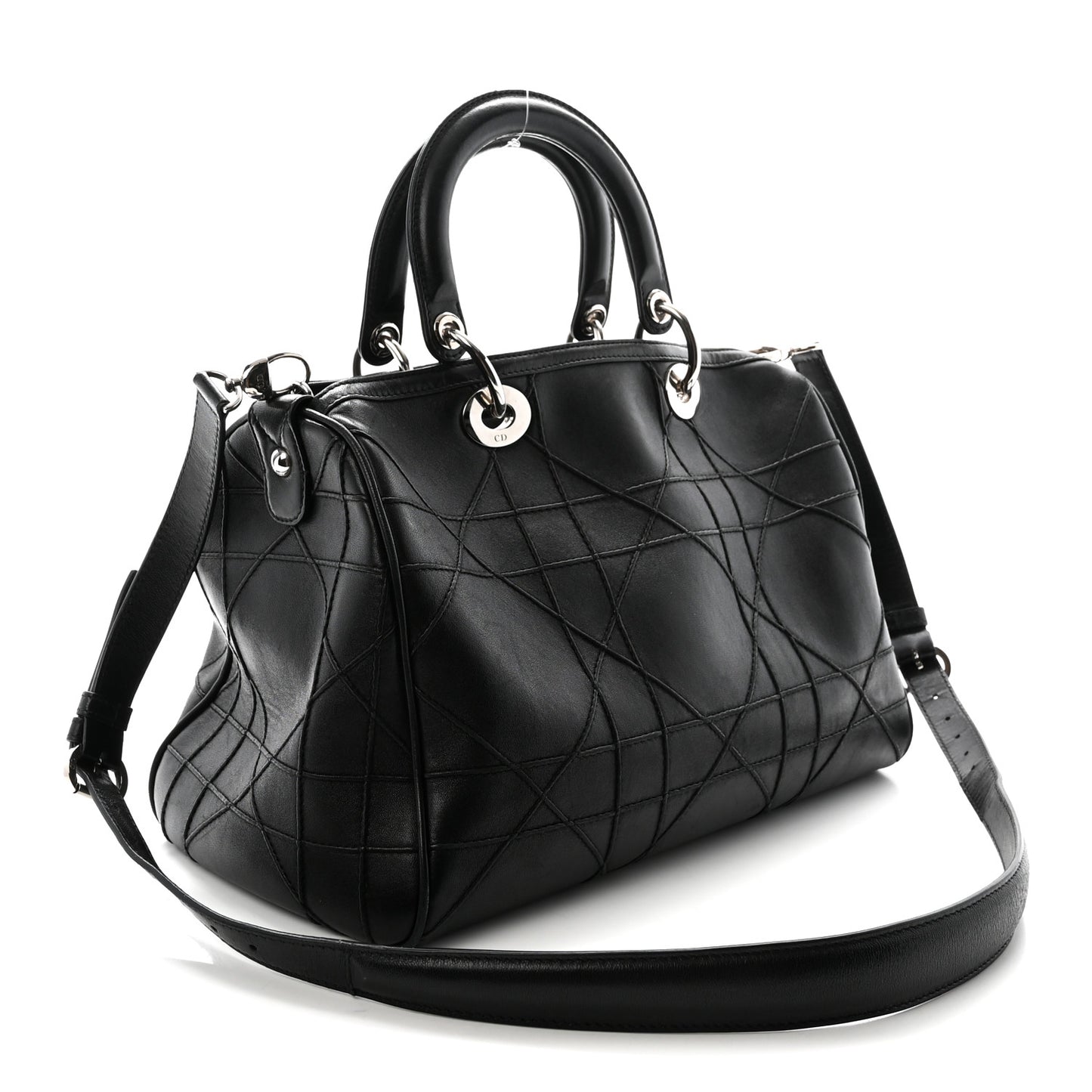 Lambskin Cannage Granville Polochon Black