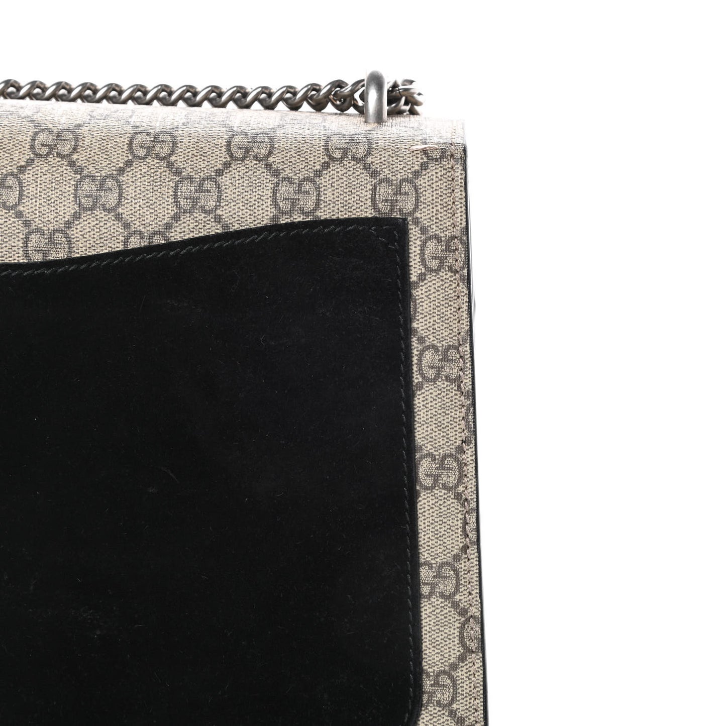 GG Supreme Monogram Medium Dionysus Shoulder Bag Black
