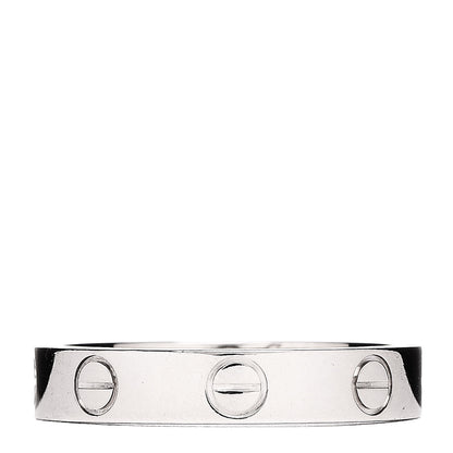Cartier 18K White Gold 3.5mm LOVE Wedding Band Ring 51 5.75 3 of 4