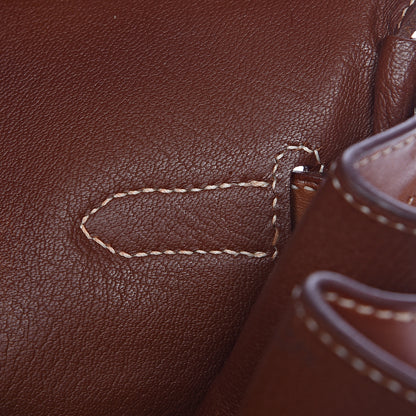 Hermes Toile Barenia Birkin 40 Fauve 17 of 37