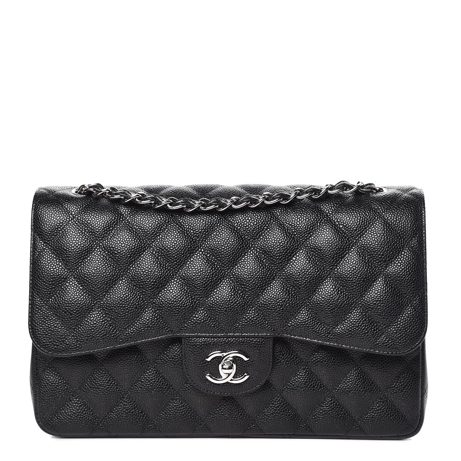 Chanel Caviar Quilted Jumbo Double Flap Black 1 of 9
