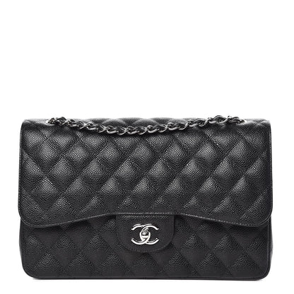 Chanel Caviar Quilted Jumbo Double Flap Black 1 of 9