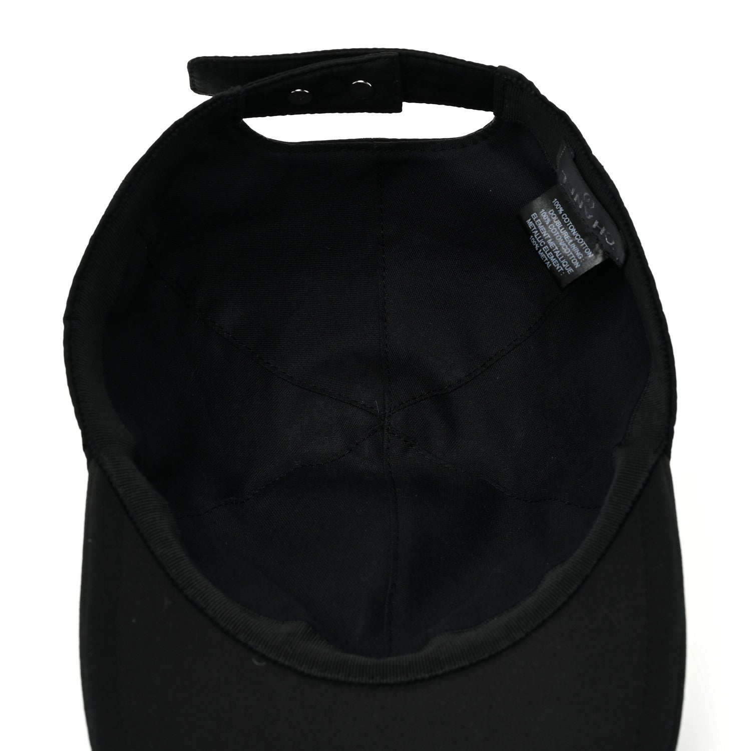Chanel Cotton CC Cap Hat Black 8 of 10