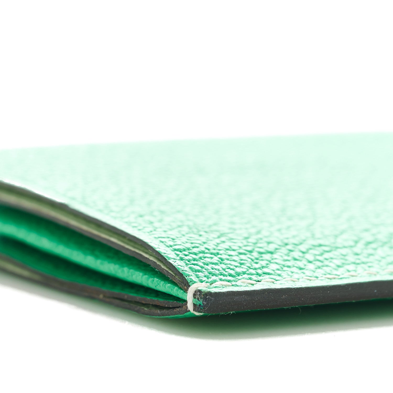 Hermes Chevre Mysore Sellier Card Holder Vert Comics Vert Fizz 4 of 12