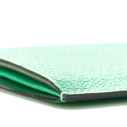 Hermes Chevre Mysore Sellier Card Holder Vert Comics Vert Fizz 4 of 12