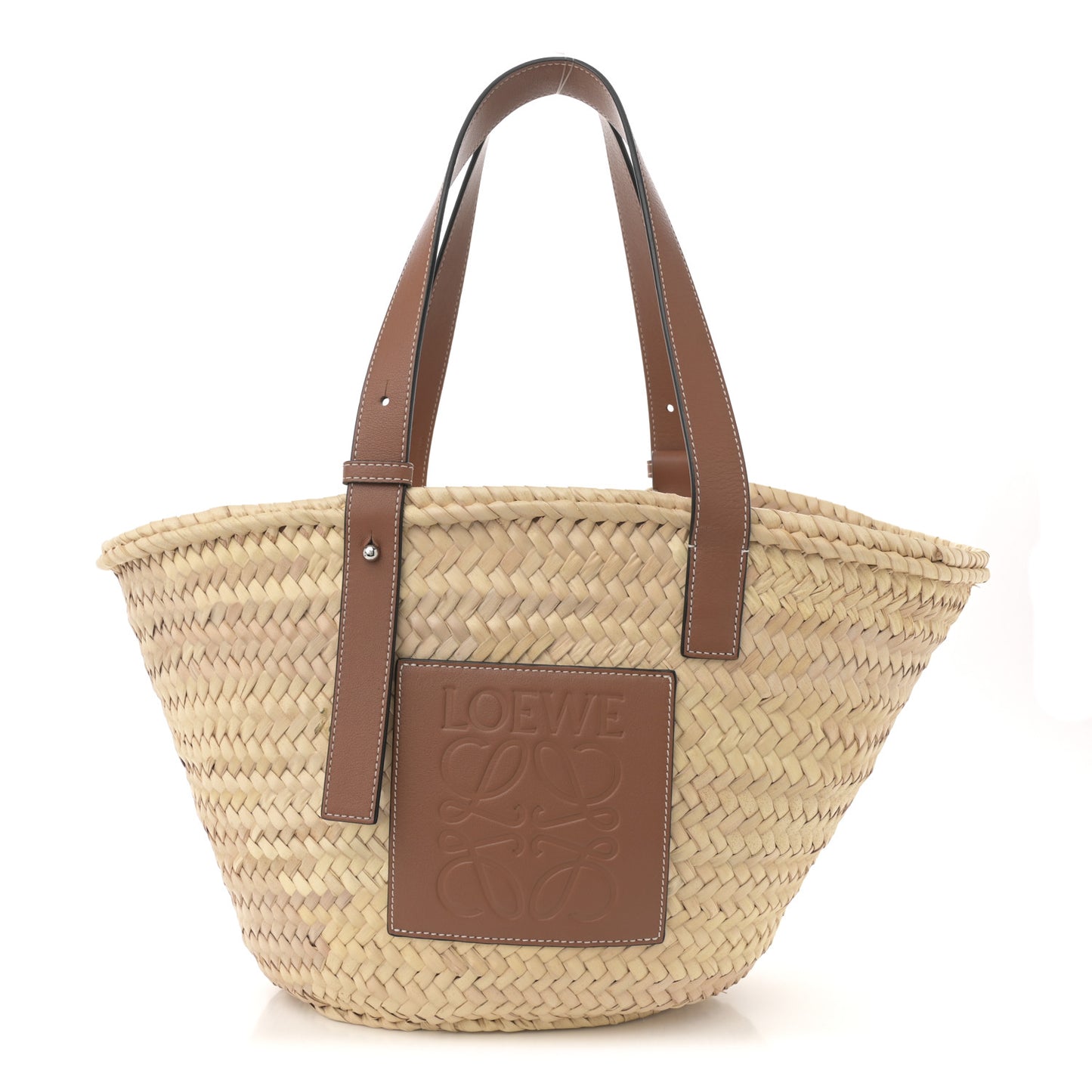 Raffia Basket Tote Bag Natural Tan