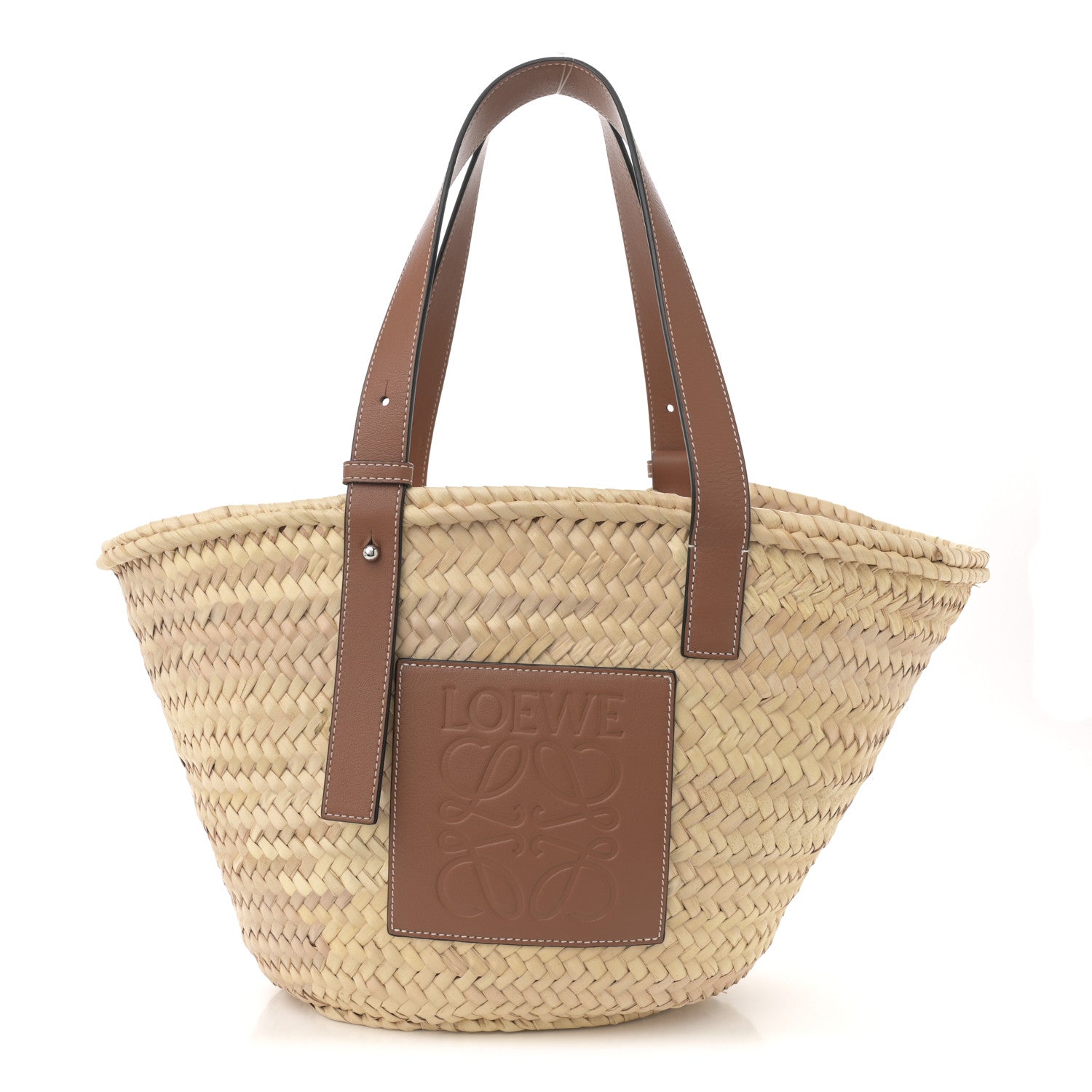 Loewe Raffia Basket Tote Bag Natural Tan 1 of 9