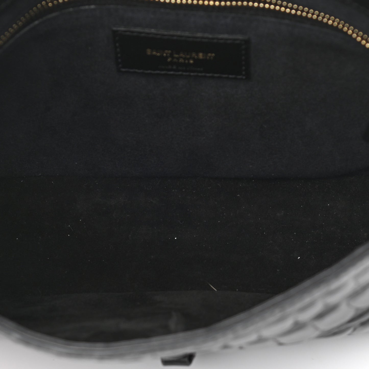 Calfskin Crocodile Embossed Le 5 A 7 Hobo Black