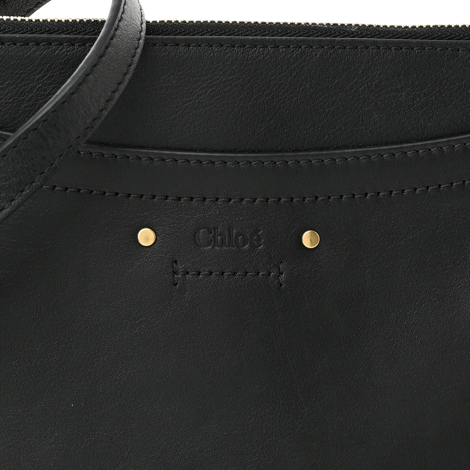 Chloe Calfskin Suede Mini Roy Bag Black 7 of 9
