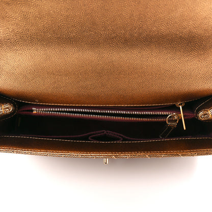 Chanel Metallic Caviar Quilted Small Coco Handle Flap Bronze 5 of 14