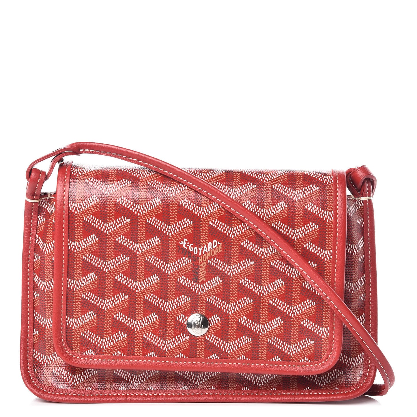 Goyardine Plumet Wallet Clutch Red