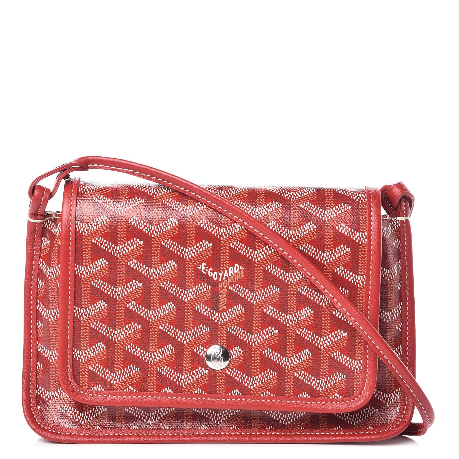 Goyard Goyardine Plumet Wallet Clutch Red 1 of 8