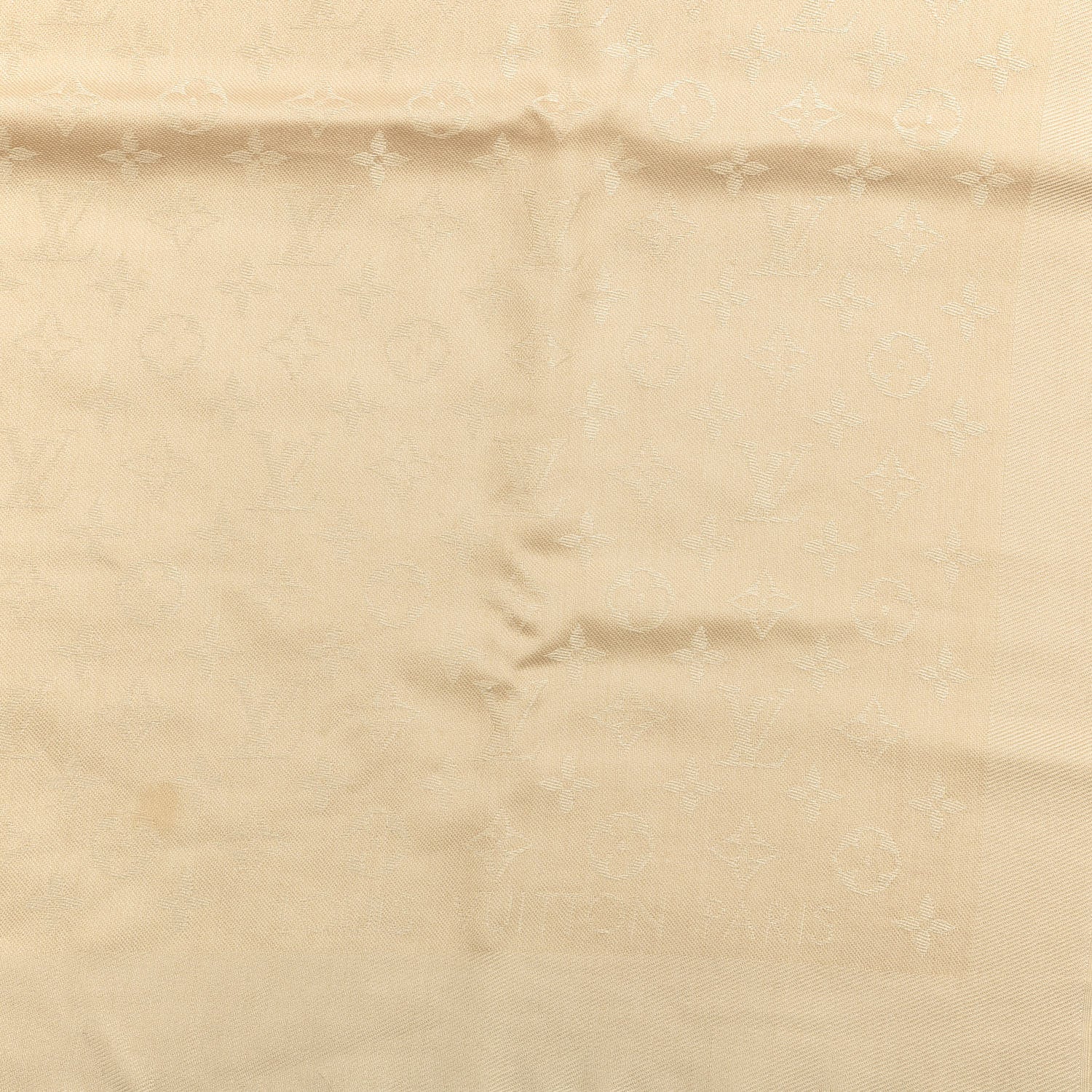 Louis Vuitton Silk Wool Monogram Shawl Natural 2 of 4