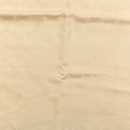 Louis Vuitton Silk Wool Monogram Shawl Natural 2 of 4