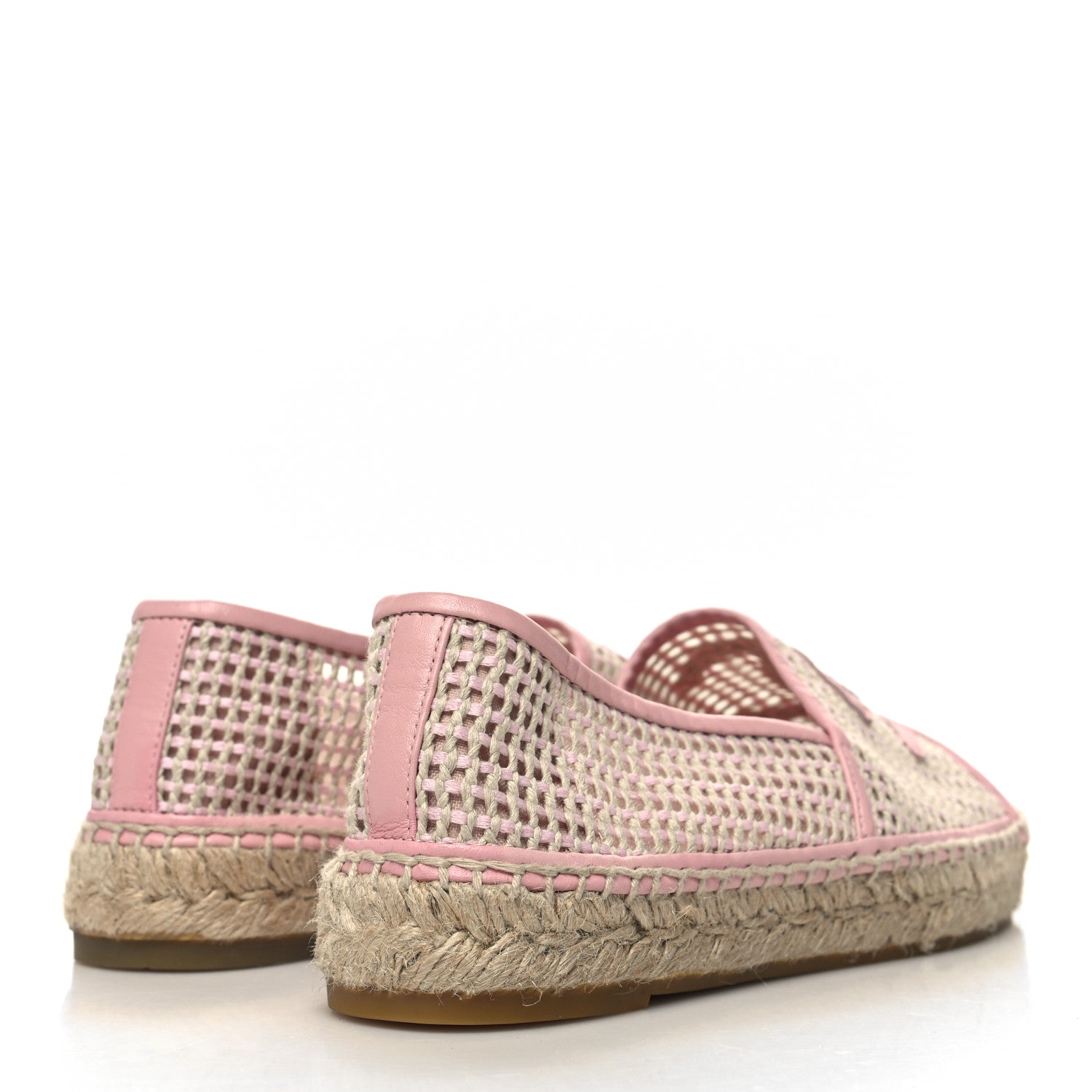 Chanel Mesh Lambskin CC Espadrilles 39 Light Pink Beige 4 of 8
