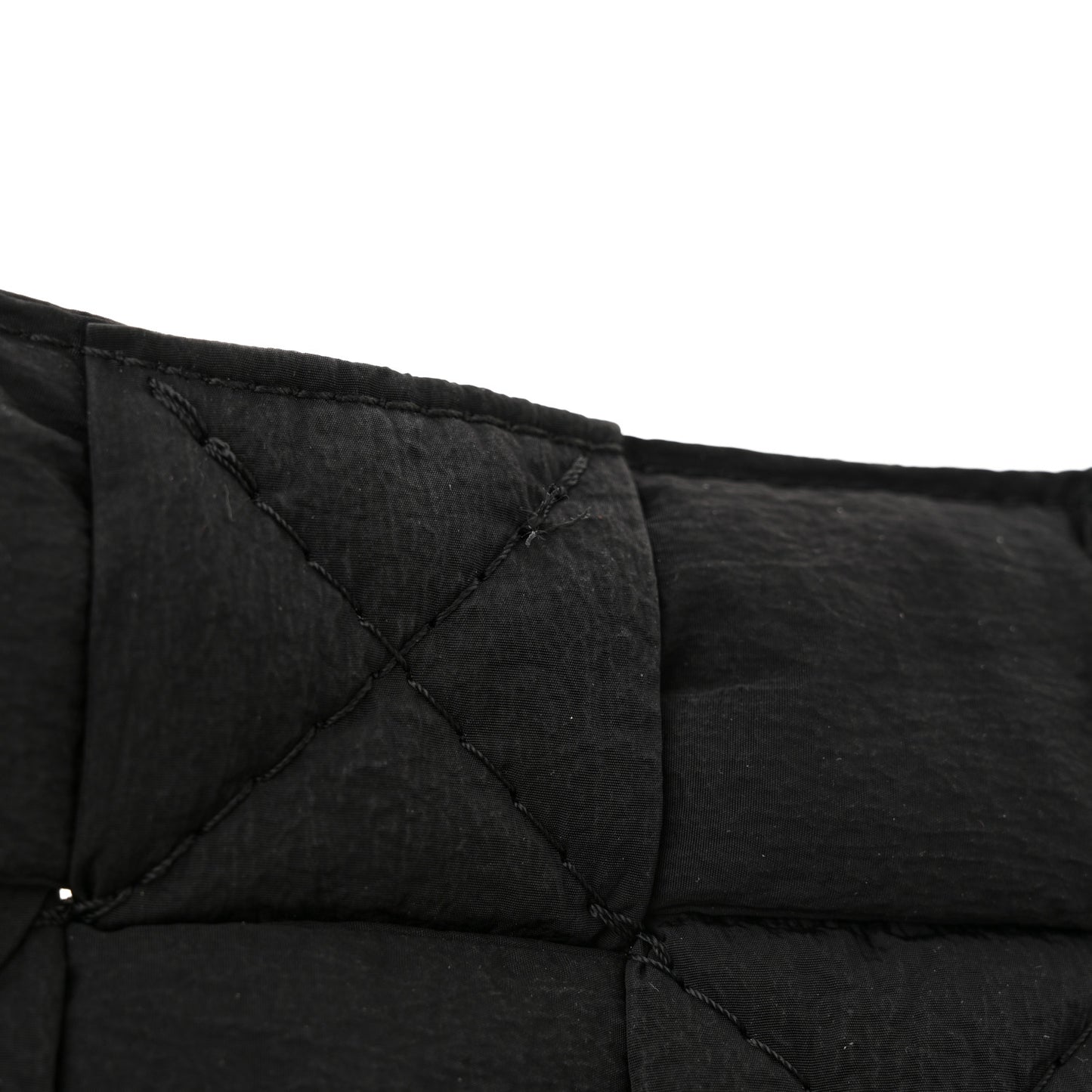 Nylon Intrecciato Padded Tech Mini Cassette Belt Bag Black