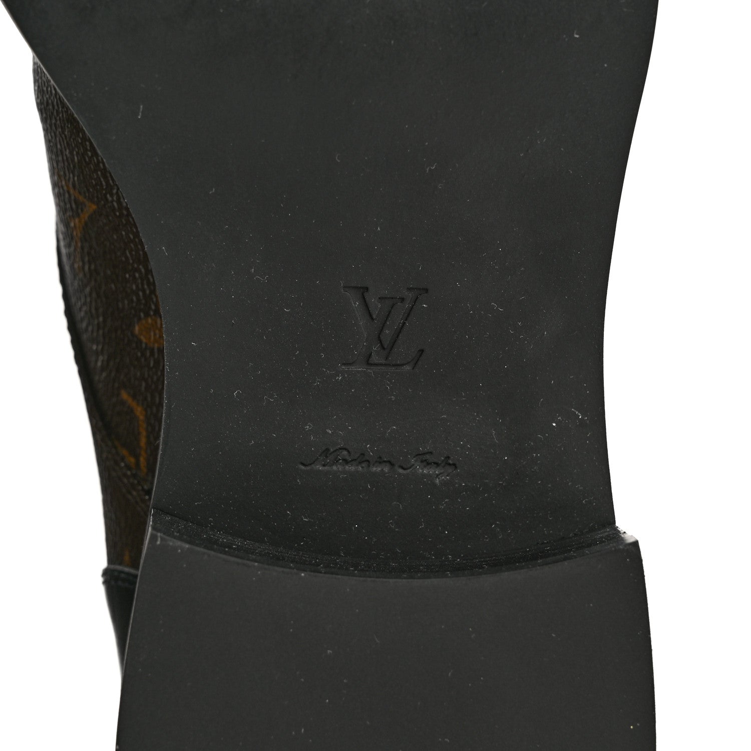 Louis Vuitton Calfskin Monogram Wonderland Flat Ranger Boots 37.5 Black 8 of 13