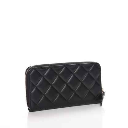 Chanel Lambskin Quilted Small Trendy CC Zip Around Wallet Black 3 of 9