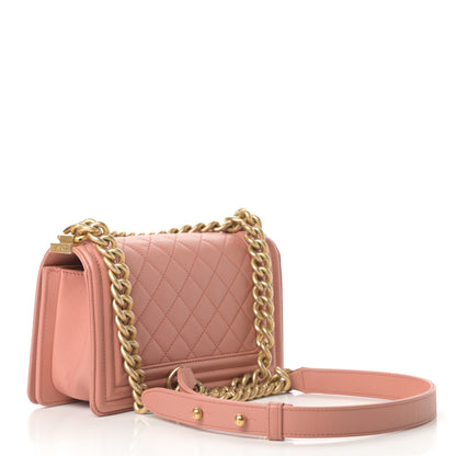 Chanel Caviar Quilted Small Boy Flap Powder Pink 3 of 13