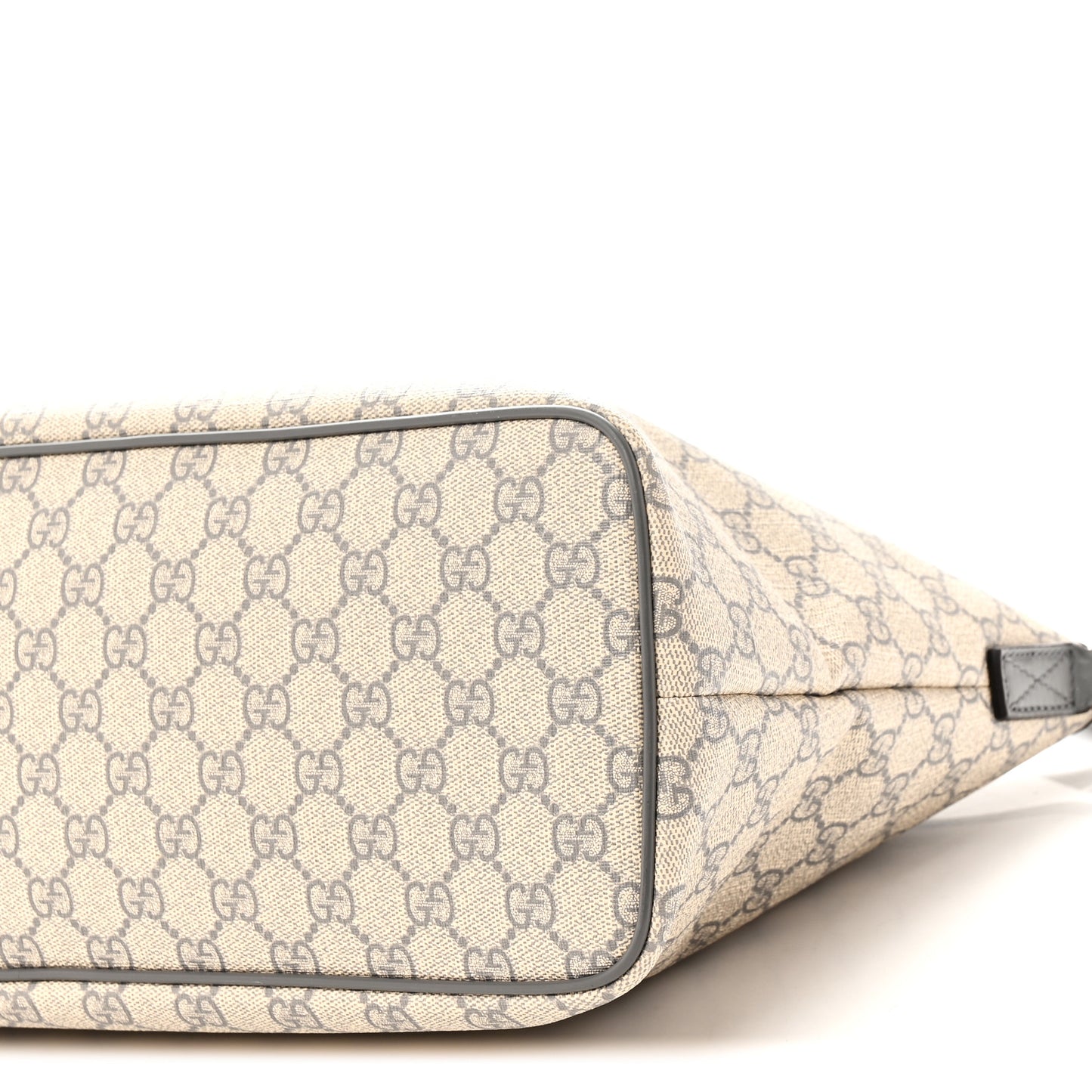 GG Supreme Monogram Medium Zippered Tote Grey
