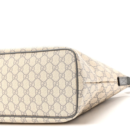 Gucci GG Supreme Monogram Medium Zippered Tote Grey 10 of 10