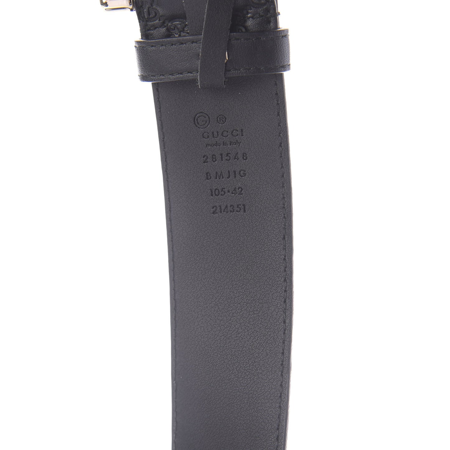 Soft Microguccissima Margaux Calfskin Belt 105 42 Black