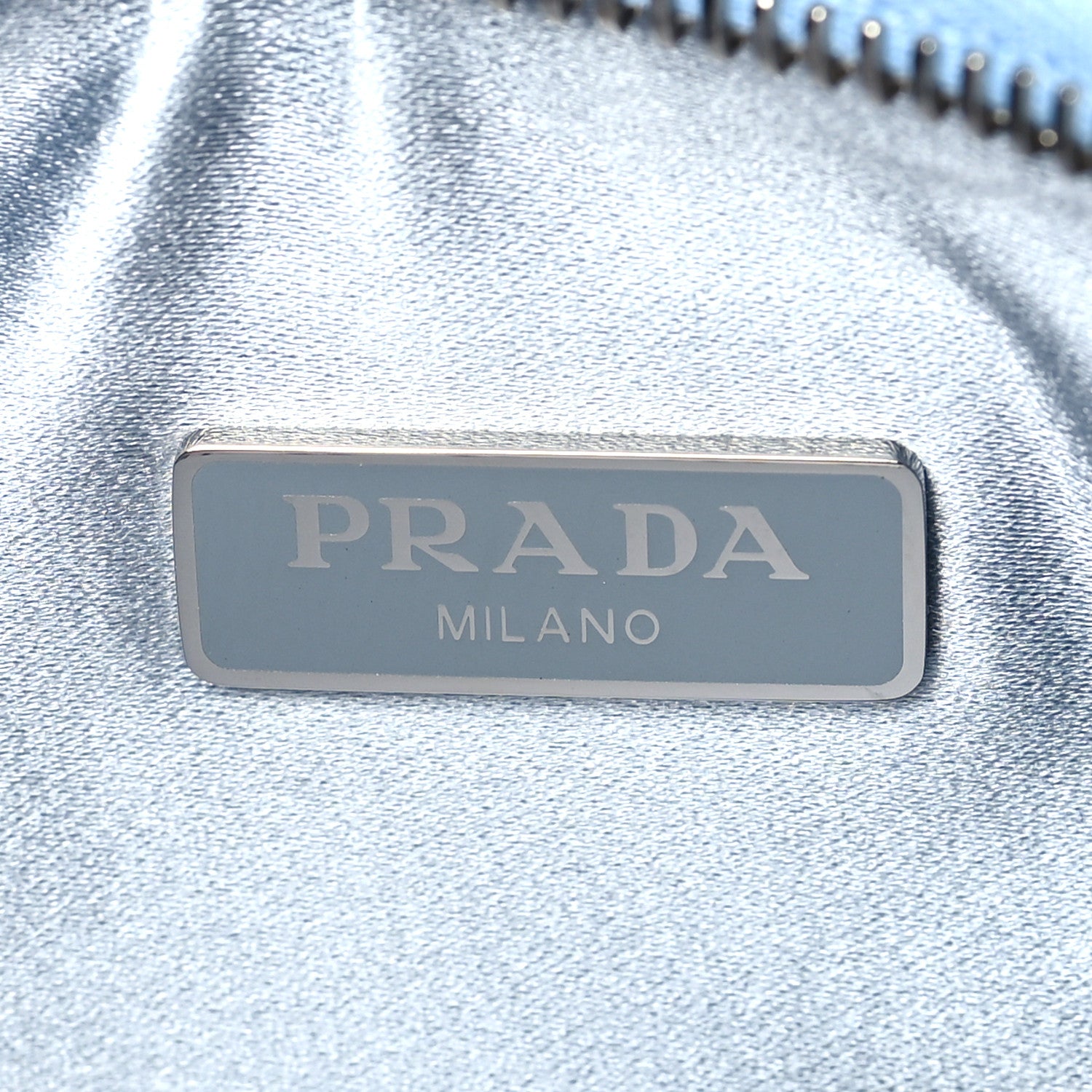 Prada Satin Crystal Re-Edition 2005 Shoulder Bag Celeste 6 of 13