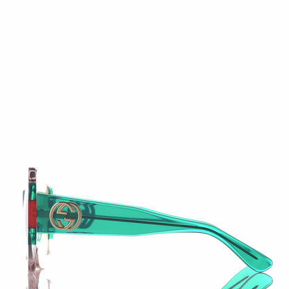Gucci Square Web Frame GG0178S Sunglasses Green Red 3 of 7