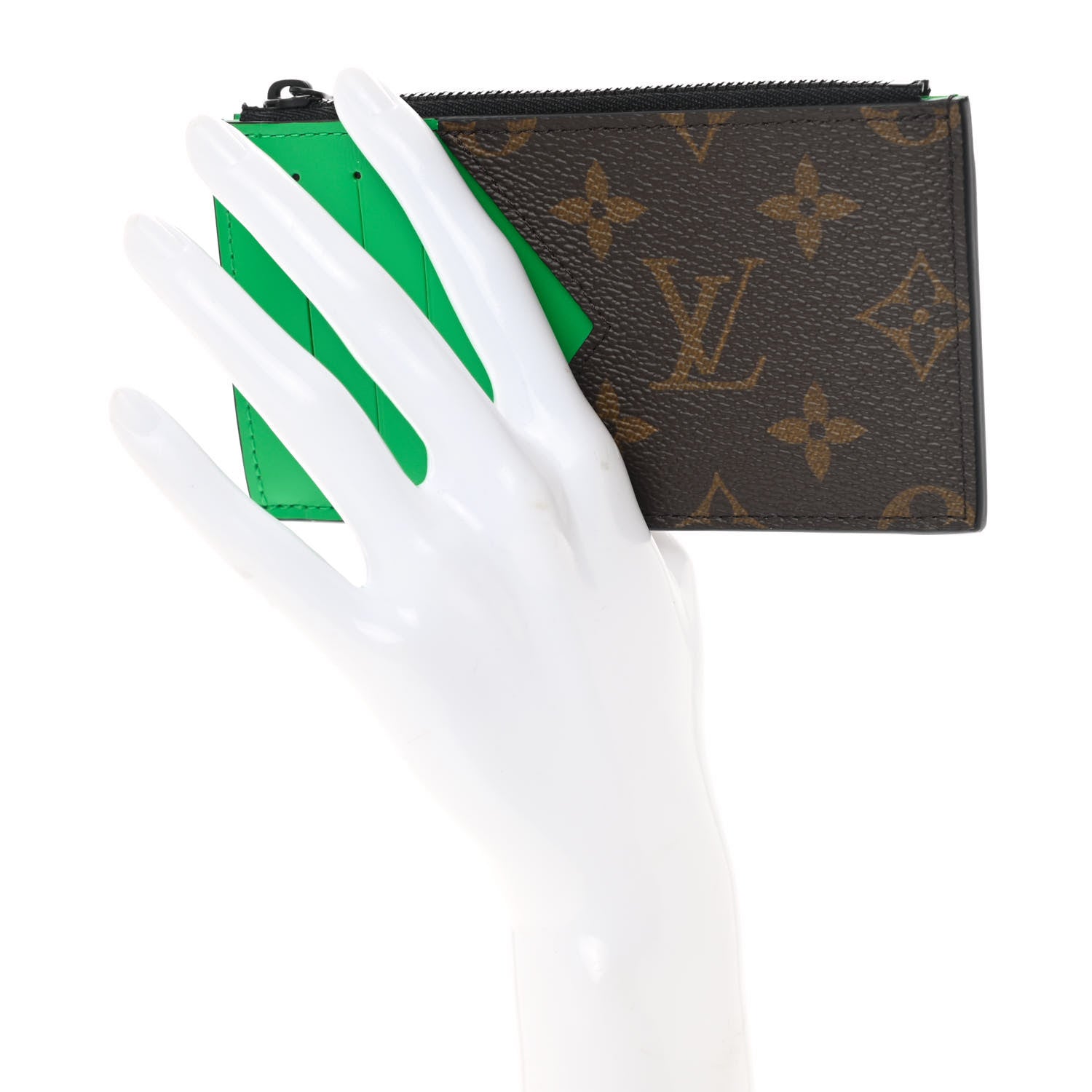 Louis Vuitton Monogram Calfskin Coin Card Holder Minty Green 2 of 6