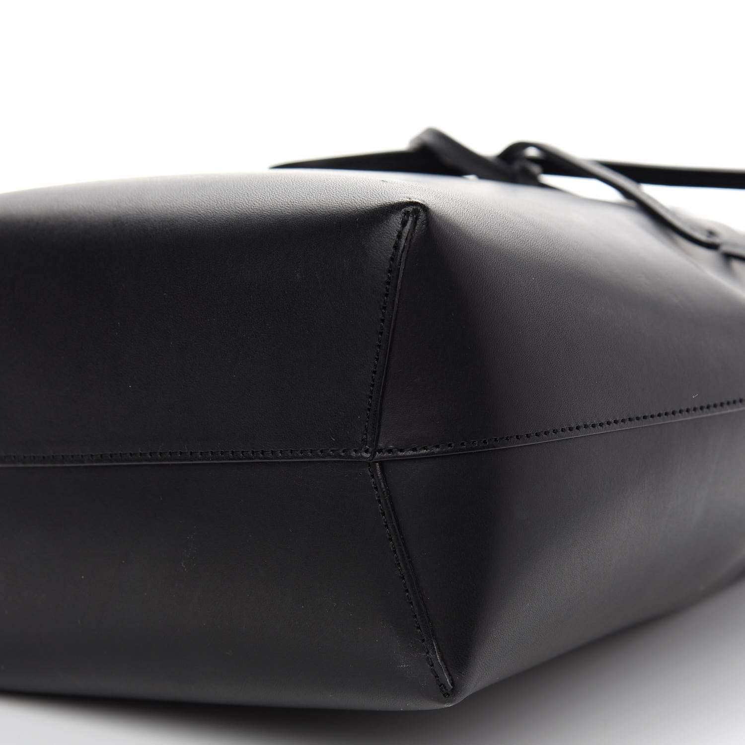 Mansur Gavriel Vegetable Tanned Calfskin Mini Bucket Bag Black Flamma 9 of 10