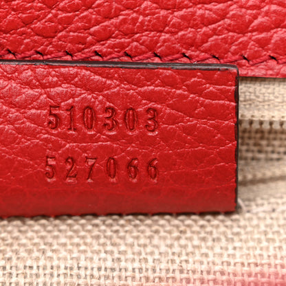 Gucci Dollar Calfskin Interlocking G Shoulder Bag Red 7 of 12